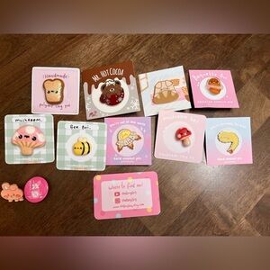 Kawaii Enamel and Clay Pin Bundle Etsy Handmade